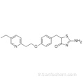 5- {4- [2- (5-éthyl-2-pyridyl) éthoxy] benzyl} -2-imino-4-thiazolidinone CAS 105355-26-8